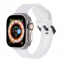 רצועה לשעון - Apple Watch SE (2022) 44mm עשוי מ - סיליקון בצבע - לבן