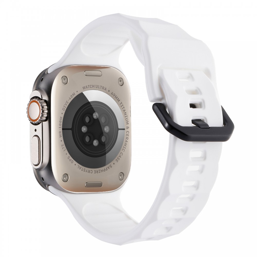 רצועה לשעון - Apple Watch SE (2022) 44mm עשוי מ - סיליקון בצבע - לבן