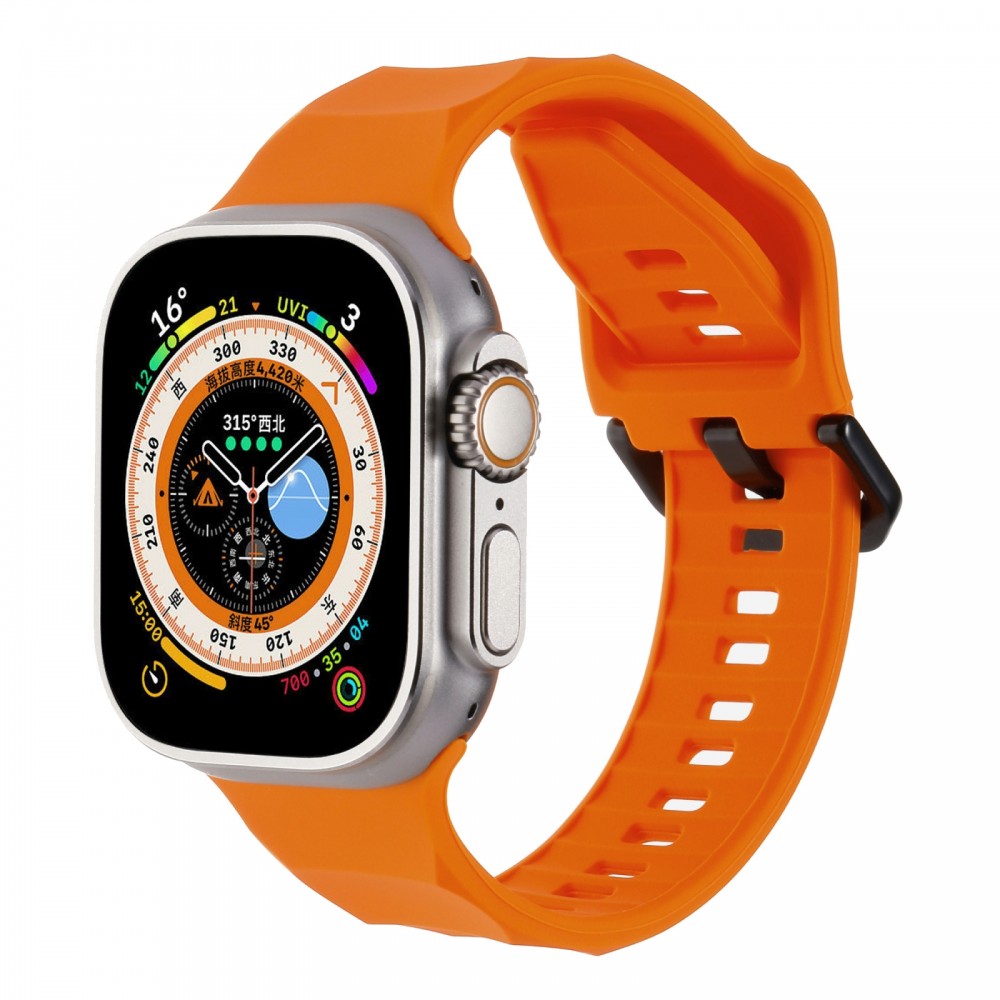 רצועה לשעון - Apple Watch SE (2022) 44mm עשוי מ - סיליקון בצבע - תפוז