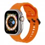 רצועה לשעון - Apple Watch SE (2022) 44mm עשוי מ - סיליקון בצבע - תפוז