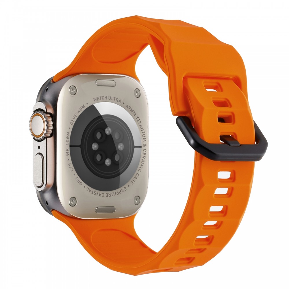 רצועה לשעון - Apple Watch SE (2022) 44mm עשוי מ - סיליקון בצבע - תפוז