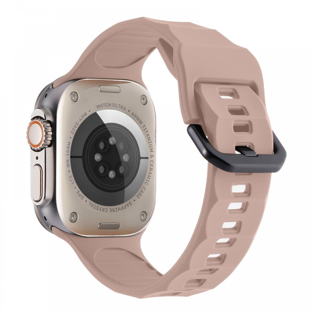 רצועה לשעון - Apple Watch SE (2022) 44mm עשוי מ - סיליקון בצבע - ורוד