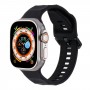 רצועה לשעון - Apple Watch SE (2022) 44mm עשוי מ - סיליקון בצבע - שחור