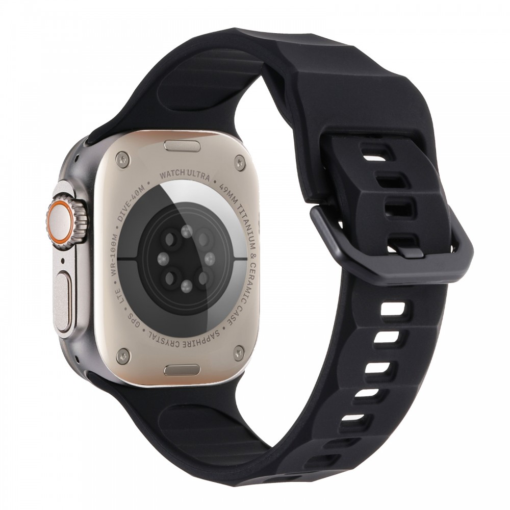 רצועה לשעון - Apple Watch SE (2022) 44mm עשוי מ - סיליקון בצבע - שחור