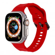 רצועה לשעון - Apple Watch SE (2022) 44mm עשוי מ - סיליקון בצבע - אדום
