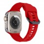 רצועה לשעון - Apple Watch SE (2022) 44mm עשוי מ - סיליקון בצבע - אדום