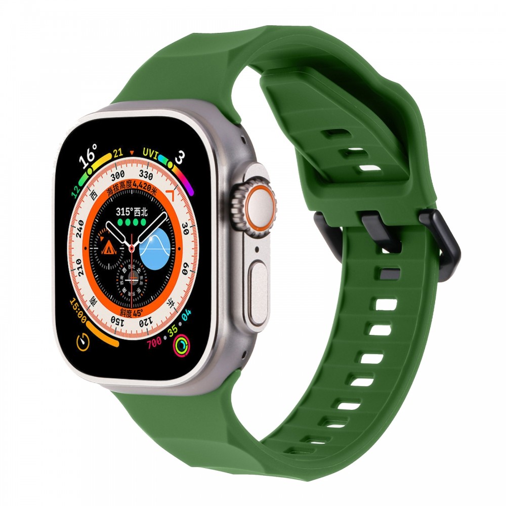 רצועה לשעון - Apple Watch SE (2022) 44mm עשוי מ - סיליקון בצבע - צבא ירוק