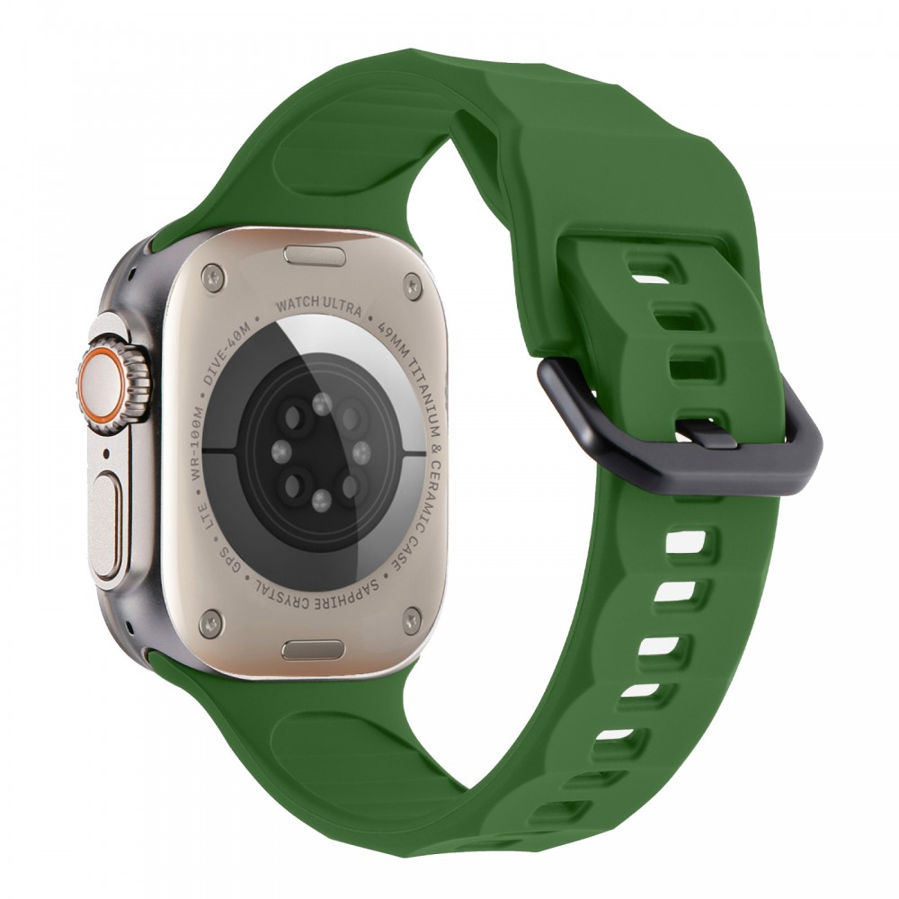 רצועה לשעון - Apple Watch SE (2022) 44mm עשוי מ - סיליקון בצבע - צבא ירוק