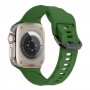 רצועה לשעון - Apple Watch SE (2022) 44mm עשוי מ - סיליקון בצבע - צבא ירוק