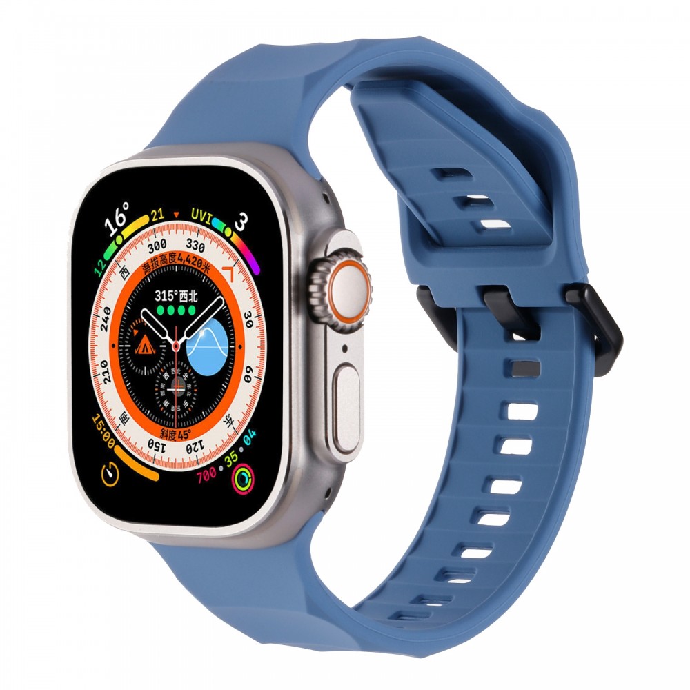 רצועה לשעון - Apple Watch SE (2022) 44mm עשוי מ - סיליקון בצבע - כחול בהיר