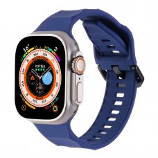 רצועה לשעון - Apple Watch SE (2022) 44mm עשוי מ - סיליקון בצבע - כחול כהה