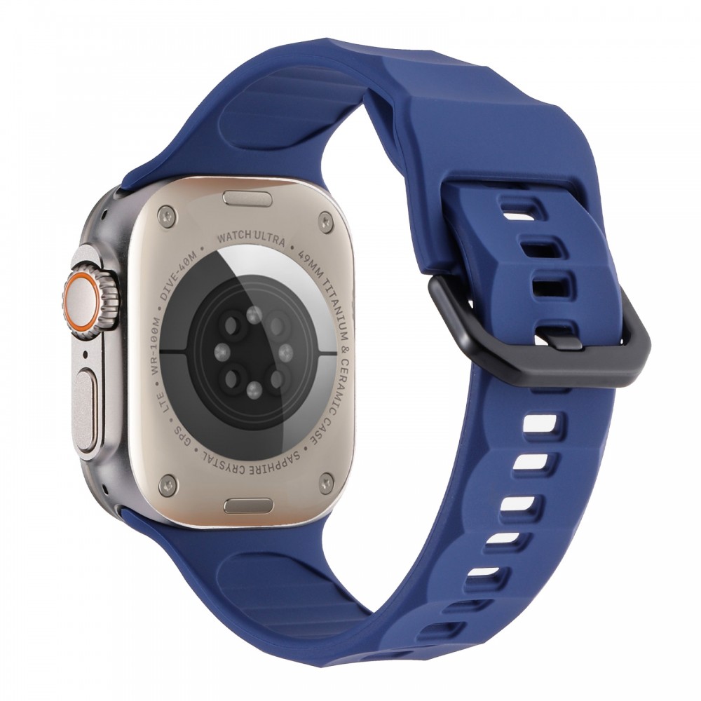 רצועה לשעון - Apple Watch SE (2022) 44mm עשוי מ - סיליקון בצבע - כחול כהה