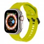 רצועה לשעון - Apple Watch SE (2022) 44mm עשוי מ - סיליקון בצבע - ירוק פלורסנט