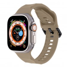 רצועה לשעון - Apple Watch SE (2022) 44mm עשוי מ - סיליקון בצבע - חום
