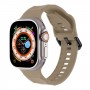 רצועה לשעון - Apple Watch SE (2022) 44mm עשוי מ - סיליקון בצבע - חום