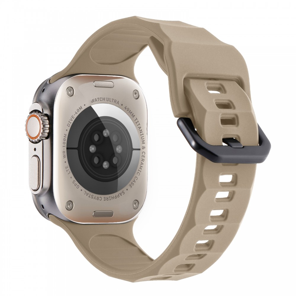 רצועה לשעון - Apple Watch SE (2022) 44mm עשוי מ - סיליקון בצבע - חום
