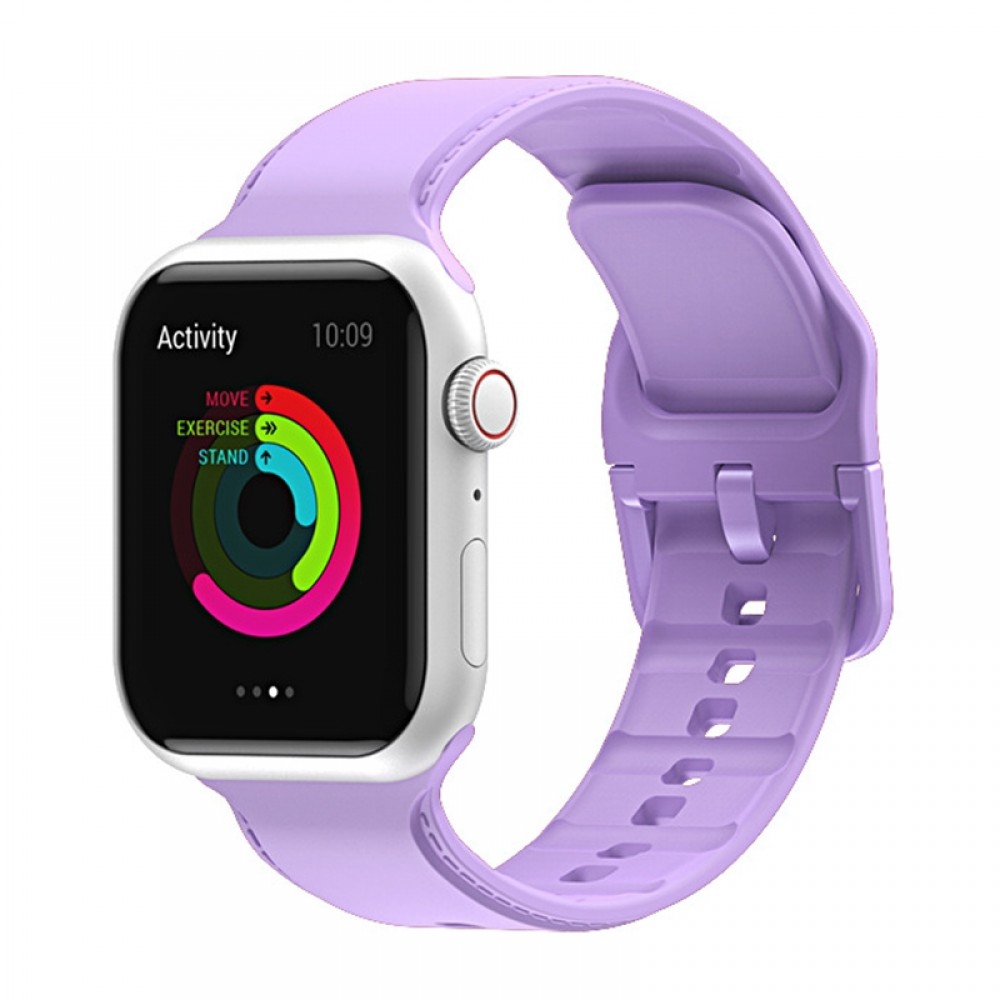 רצועה לשעון - Apple Watch Series 9 41mm עשוי מ - סיליקון בצבע - סגול