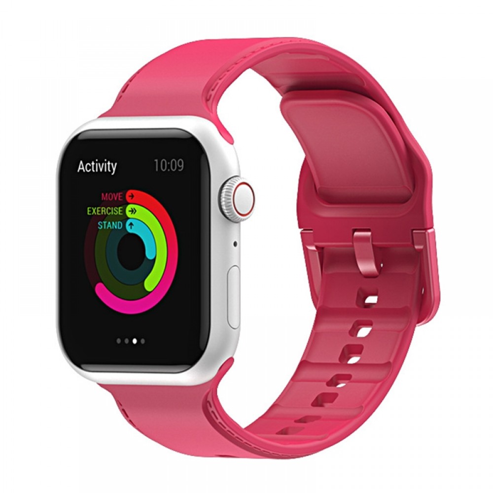 רצועה לשעון - Apple Watch Ultra 2 49mm עשוי מ - סיליקון בצבע - יין אדום