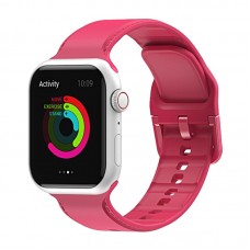 רצועה לשעון - Apple Watch Ultra 2 49mm עשוי מ - סיליקון בצבע - יין אדום