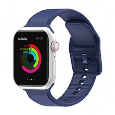 רצועה לשעון - Apple Watch Ultra 2 49mm עשוי מ - סיליקון בצבע - כחול חצות