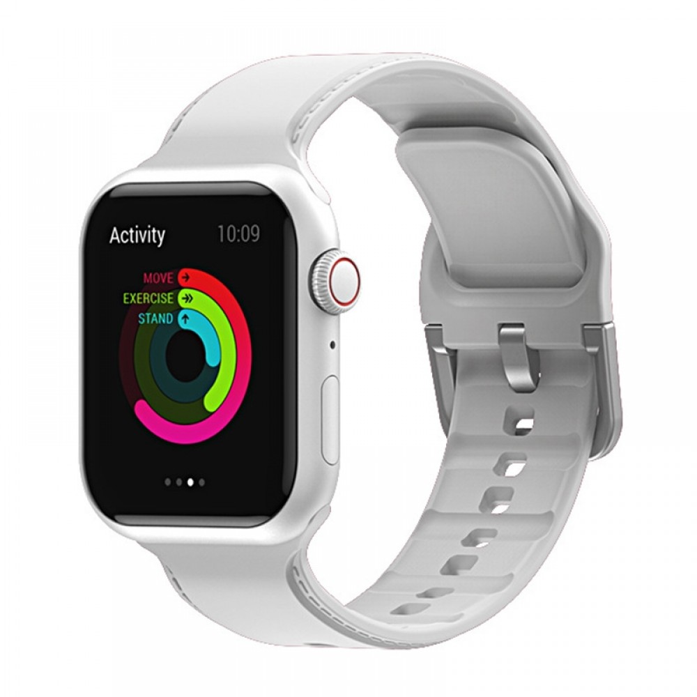 רצועה לשעון - Apple Watch Ultra 2 49mm עשוי מ - סיליקון בצבע - לבן