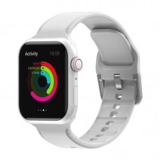רצועה לשעון - Apple Watch Ultra 2 49mm עשוי מ - סיליקון בצבע - לבן