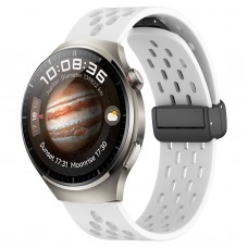 רצועה לשעון - Huawei Watch 4 עשוי מ - סיליקון בצבע - לבן