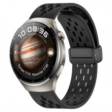רצועה לשעון - Huawei Watch 4 עשוי מ - סיליקון בצבע - שחור