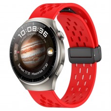 רצועה לשעון - Huawei Watch 4 עשוי מ - סיליקון בצבע - אדום