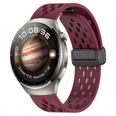 רצועה לשעון - Huawei Watch 4 עשוי מ - סיליקון בצבע - יין אדום