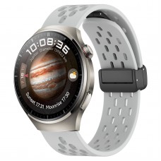 רצועה לשעון - Huawei Watch 4 עשוי מ - סיליקון בצבע - אפור בהיר