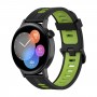 רצועה לשעון - Huawei Watch GT 3 42mm עשוי מ - סיליקון בצבע - ירוק סיד שחור