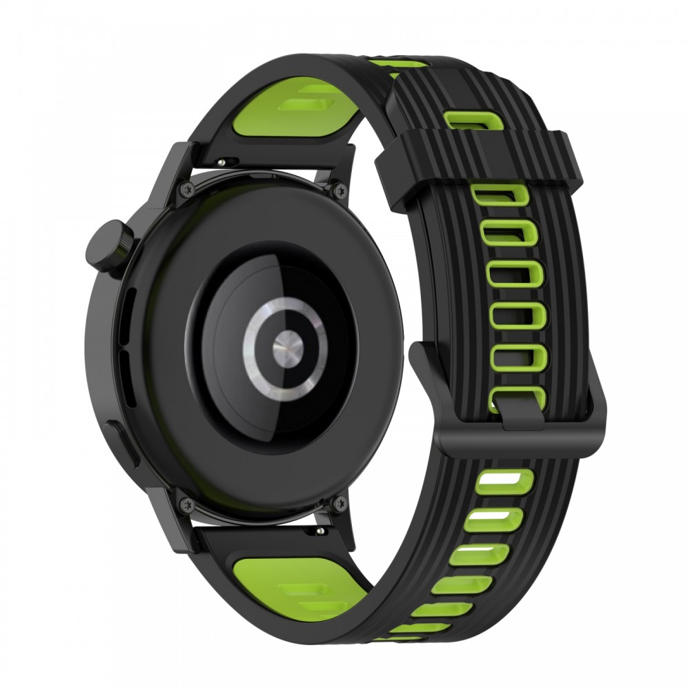 רצועה לשעון - Huawei Watch GT 3 42mm עשוי מ - סיליקון בצבע - ירוק סיד שחור