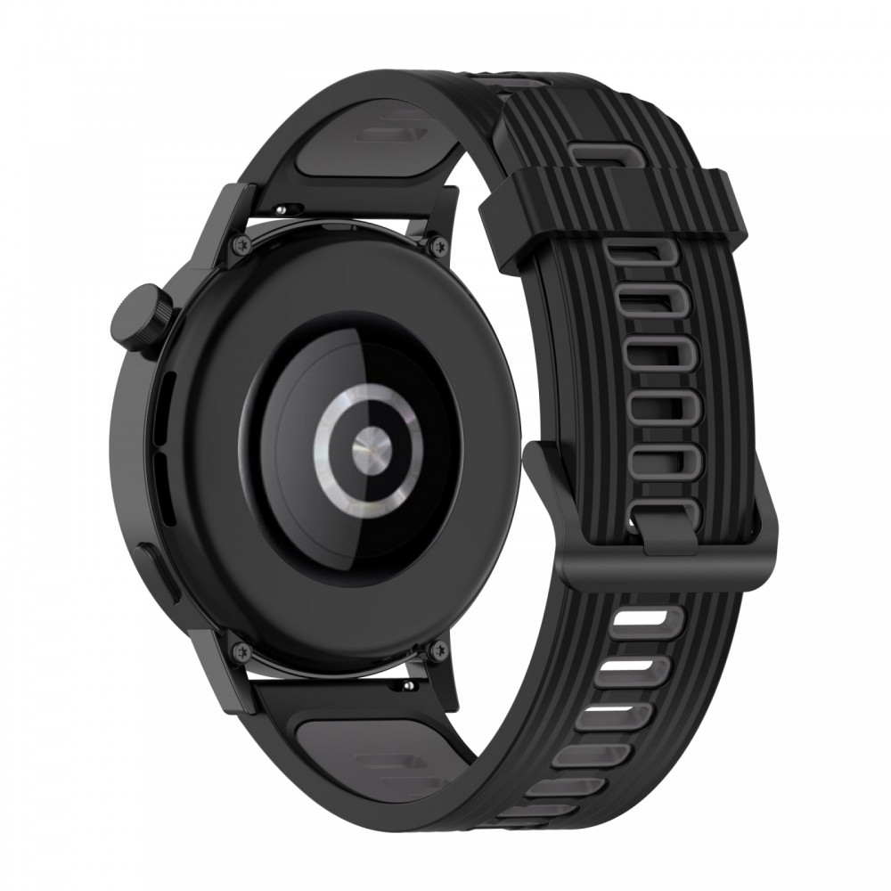 רצועה לשעון - Huawei Watch GT 3 42mm עשוי מ - סיליקון בצבע - אפור כהה שחור