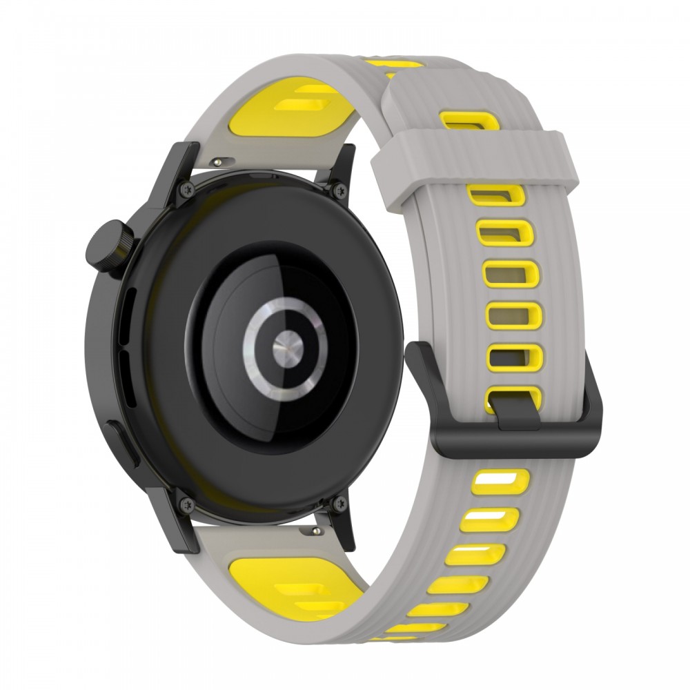 רצועה לשעון - Huawei Watch GT 3 42mm עשוי מ - סיליקון בצבע - צהוב אפור