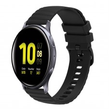 רצועה לשעון - Samsung Galaxy Watch Active2 44mm עשוי מ - סיליקון בצבע - שחור