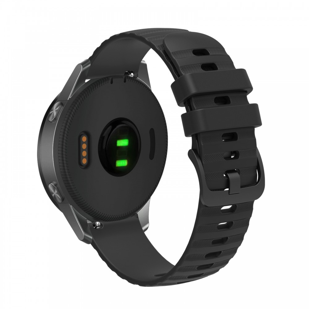 רצועה לשעון - Samsung Galaxy Watch Active2 44mm עשוי מ - סיליקון בצבע - שחור