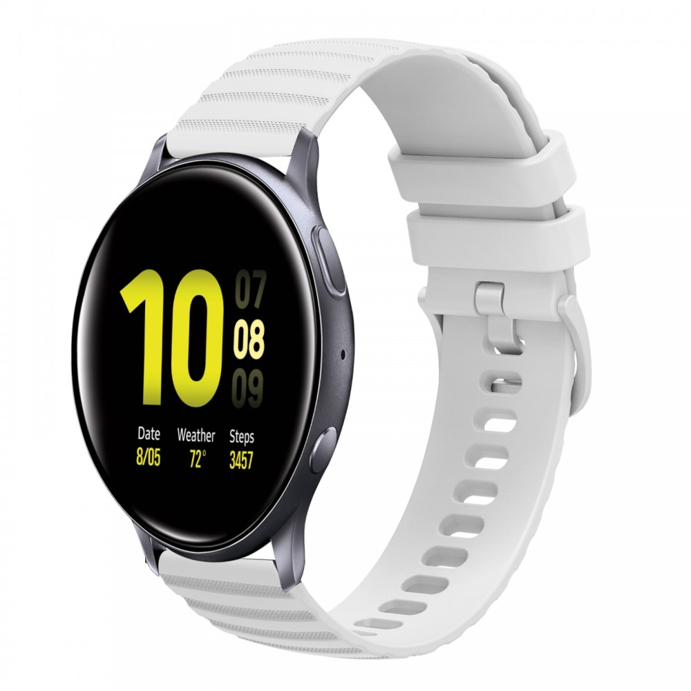 רצועה לשעון - Samsung Galaxy Watch Active2 44mm עשוי מ - סיליקון בצבע - לבן