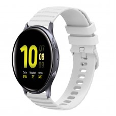רצועה לשעון - Samsung Galaxy Watch Active2 44mm עשוי מ - סיליקון בצבע - לבן