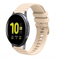 רצועה לשעון - Samsung Galaxy Watch Active2 44mm עשוי מ - סיליקון בצבע - צבע אור סטאר