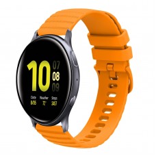 רצועה לשעון - Samsung Galaxy Watch Active2 44mm עשוי מ - סיליקון בצבע - צהוב ענבר