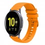 רצועה לשעון - Samsung Galaxy Watch Active2 44mm עשוי מ - סיליקון בצבע - צהוב ענבר