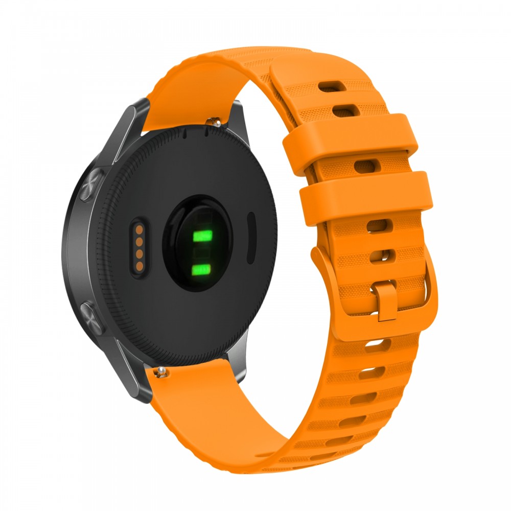 רצועה לשעון - Samsung Galaxy Watch Active2 44mm עשוי מ - סיליקון בצבע - צהוב ענבר