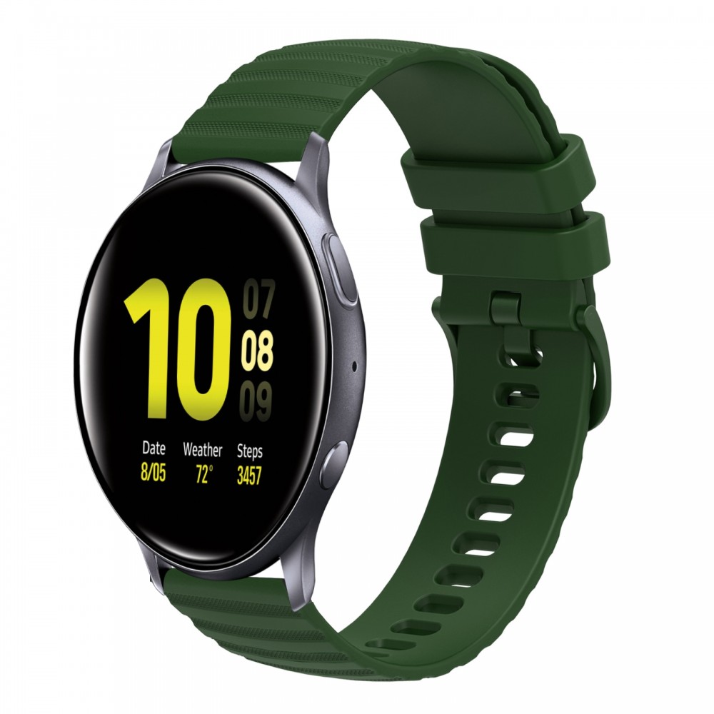 רצועה לשעון - Samsung Galaxy Watch Active2 44mm עשוי מ - סיליקון בצבע - צבא ירוק