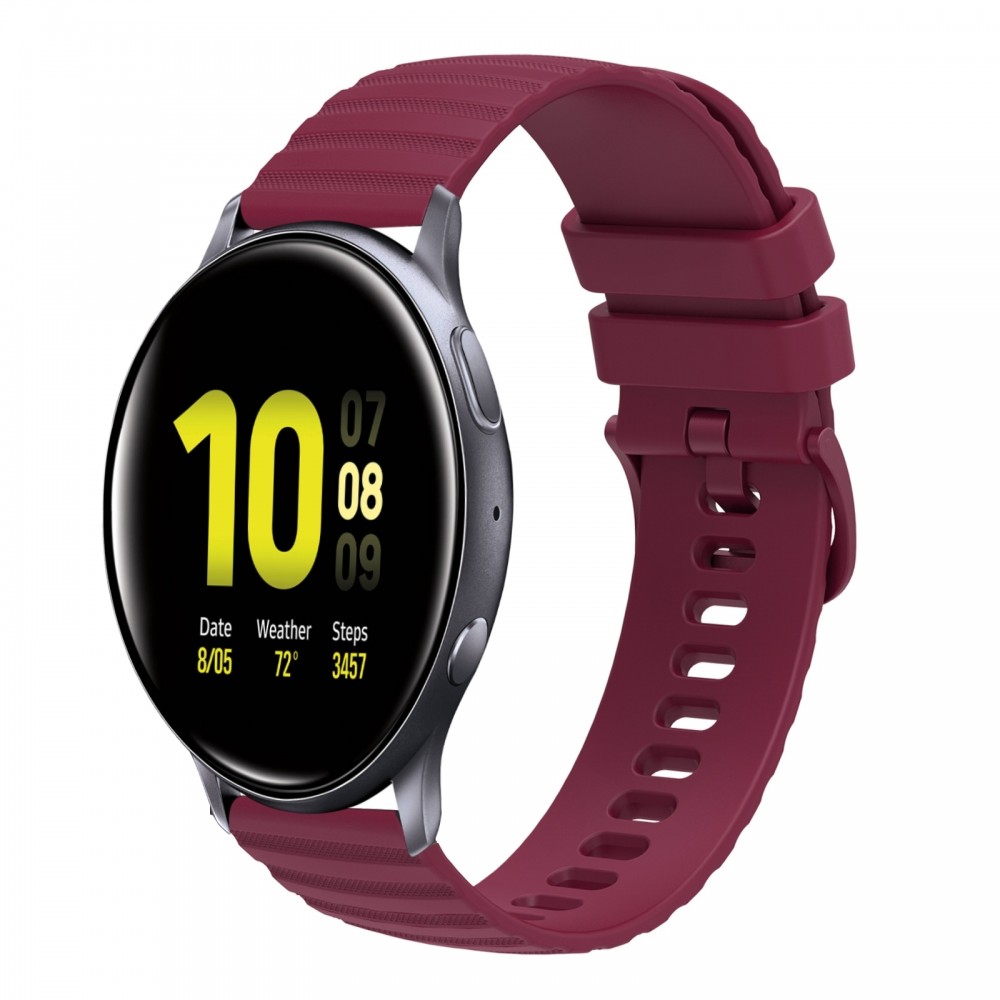רצועה לשעון - Samsung Galaxy Watch Active2 44mm עשוי מ - סיליקון בצבע - יין אדום