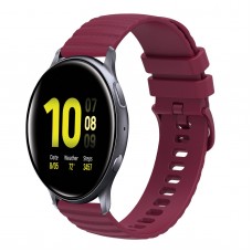 רצועה לשעון - Samsung Galaxy Watch Active2 44mm עשוי מ - סיליקון בצבע - יין אדום