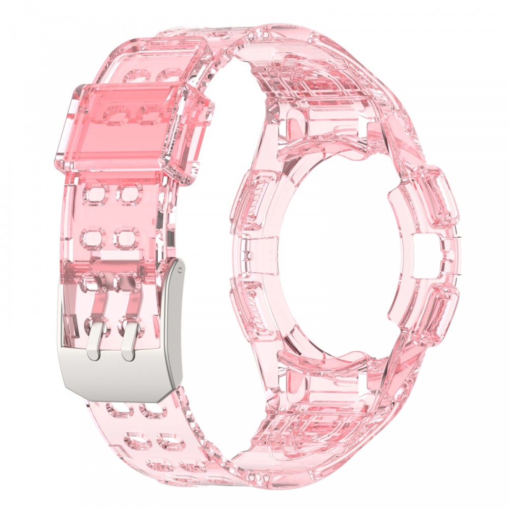 רצועה לשעון - Samsung Galaxy Watch6 40mm עשוי מ - סיליקון בצבע - ורוד שקוף