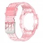 רצועה לשעון - Samsung Galaxy Watch6 40mm עשוי מ - סיליקון בצבע - ורוד שקוף