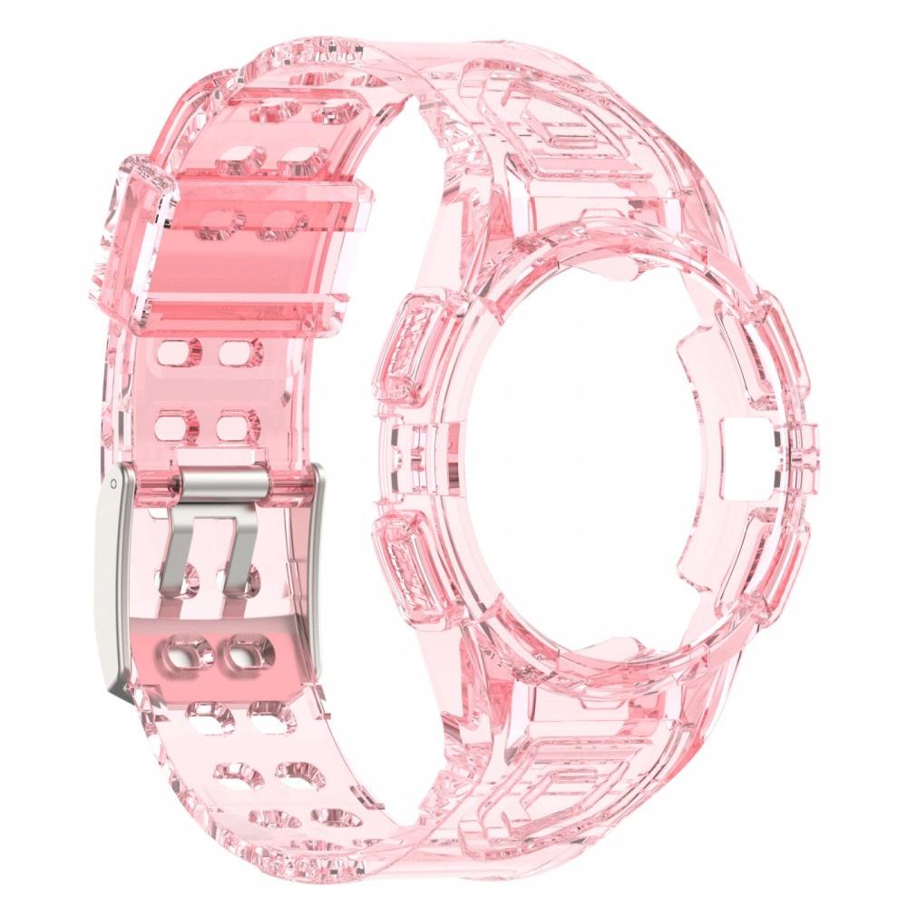רצועה לשעון - Samsung Galaxy Watch6 40mm עשוי מ - סיליקון בצבע - ורוד שקוף