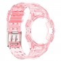 רצועה לשעון - Samsung Galaxy Watch6 40mm עשוי מ - סיליקון בצבע - ורוד שקוף